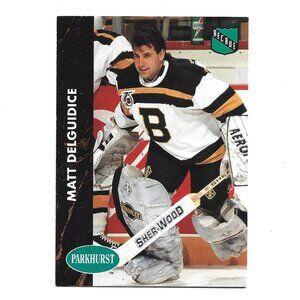 1992 French Parkhurst Matt Delguidice Boston Bruins Rookie Hockey Card [h54]